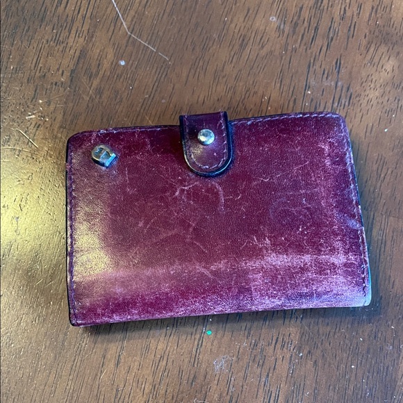 Eitenne Aigner vintage Burgundy Leather Card Holder